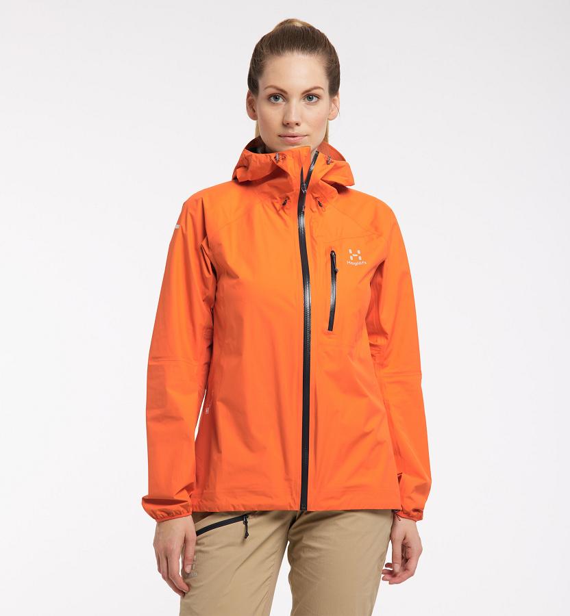 Haglöfs L.I.M Waterproof Jacket Orange For Womens IXAZQ4127 Australia